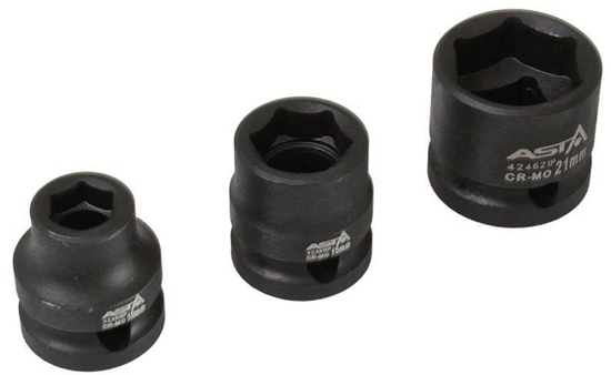 Изображение ASTA NASADKI UDAR. NA SZYNIE SUPER KRÓTKIE 1/2`` 15szt.