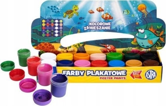 Picture of Astra Farby plakatowe szkolne 20 ml 12 + 2 kolory intensywne kolory