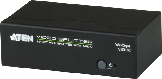 Picture of Aten VS0102 VGA Video-Splitter, 450MHz, Audio, RS232, 2fach