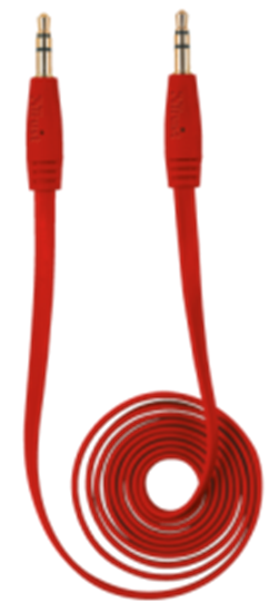 Picture of Audio kabelis Trust Flat 1m Red 3.5mm - 3.5mm