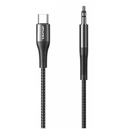 Attēls no AWEI Adapter CL-116T USB-C|Jack 3.5 czarny|black