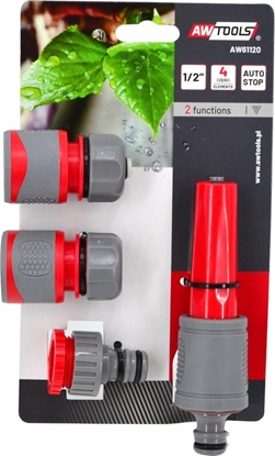 Изображение AWTools AWTOOLS ZESTAW ZRASZAJCY 4 CZCIOWY 3/4" GUMOWY UCHWYT