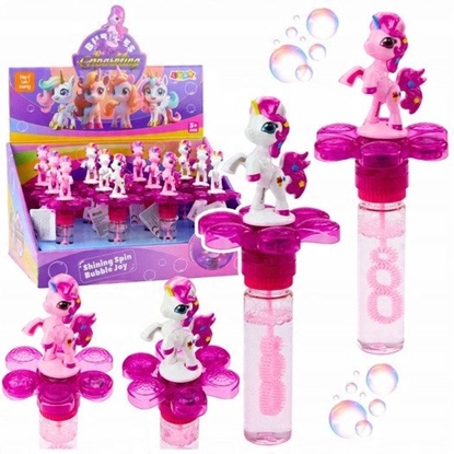 Picture of Baki Mydlane Jednoroec Obrotowy Kwiatek wiato LED 20cm Mix LEAN TOYS