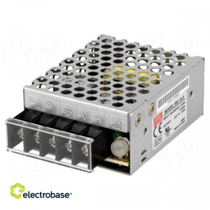 Изображение Barošanas avots: komutācijas režīms | moduļu | 15W | 5VDC | 3A | OUT:1 | 130 gadi