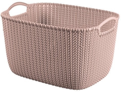 Picture of Basket Knit L rectangle 19L 40x30x23cm pink 3253924849720