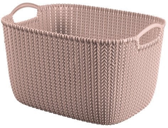 Picture of Basket Knit L rectangle 19L 40x30x23cm pink 3253924849720