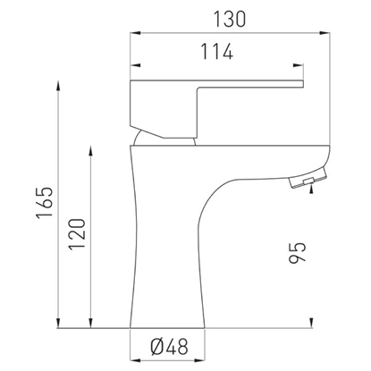 Attēls no Bateria umywalkowa Ferro Algeo stojca chrom (BAG2)
