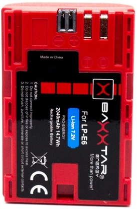 Attēls no Baxxtar Battery LP-E6 2040mAh