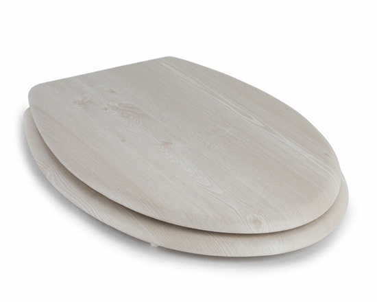 Picture of Beldray LA033710WOAKFEU7  Wooden MDF Toilet Seat - White Oak