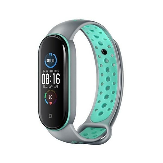 Picture of Beline pasek Design Mi Band 7|6|5 szaro-zielony |g