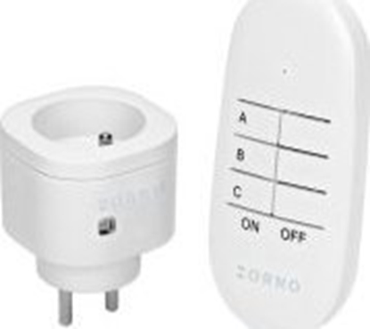 Изображение Bezprzewodowe Gniazdo Mini Sterowane Pilotem 1+1 Orno Or-Gb-461 Orno