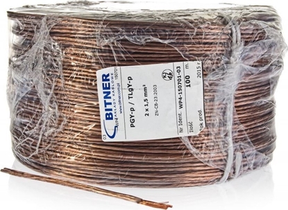 Attēls no BITNER PRZEWÓD GONIKOWY BiTsound PGY-p (TLgY) 2x1,5mm ROLKA 100m.