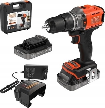 Picture of Black&Decker Akku-Schlagbohrschr. 18V 2x2Ah. Kof BCD383D2XK