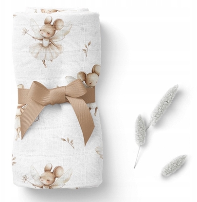 Изображение BOCIOLAND BL195-PIELUSZKA BAMBUSOWA       110X110 MYSZKI