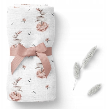 Picture of BOCIOLAND BL198-PIELUSZKA BAMBUSOWA       110X110 KRÓLICZKI