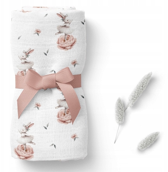 Picture of BOCIOLAND BL198-PIELUSZKA BAMBUSOWA       110X110 KRÓLICZKI