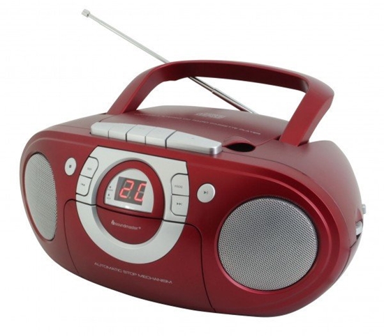 Picture of BOOMBOX SOUNDMASTER SCD5100RO FM, CD/CD-R/RW, KASETA, SIECIOWO-BATERYJNY, AUX-IN