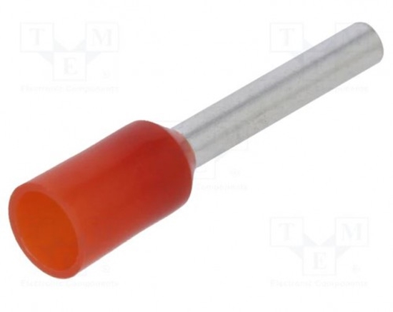 Изображение Bootlace ferrule; insulated; copper; Insulation: polyamide; 1mm2