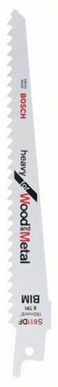 Изображение Bosch S 611 DF Heavy for Wood and Metal Sabre Saw Blades