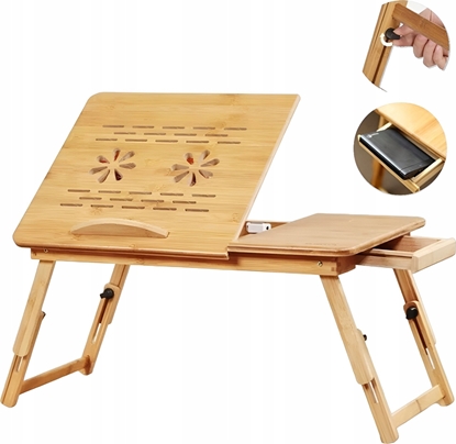 Attēls no Bounn Stolik bambusowy pod laptopa