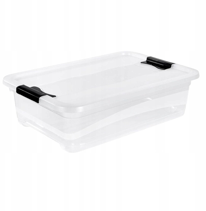 Picture of Box with lid crystalbox Cornelia 59 5x39 5x17cm 28L transparent 4001515429016