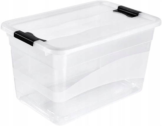 Picture of Box with lid crystalbox Cornelia 59 5x39 5x34cm 52L transparent 4001515942010