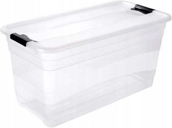 Picture of Box with lid crystalbox Cornelia 79 5x39 5x40cm 83L transparent 4001515427012