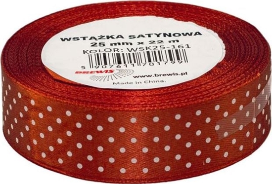 Picture of BREWIS Wstka satynowa BREWIS kropki 25mm WSK25-161 Brewis