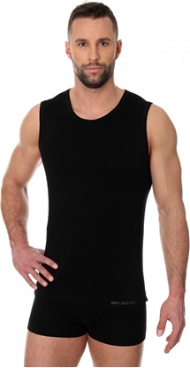 Attēls no Brubeck Bezrkawnik mski Comfort Cotton czarny r. XL (SL00068A)