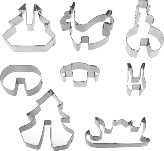 Picture of Brunbeste ZESTAW WYKRAWACZY DO CIASTEK PIERNIKÓW 3D MIX KSZTATÓW 8-ELE BB-3140