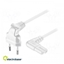 Изображение Cable; CEE 7/16 (C) plug angled,IEC C7 female angled; 3m; white