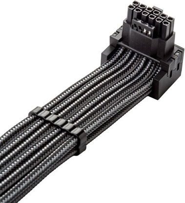 Изображение CableMod C-Series Pro Anschlusskabel - Variante A, 90, 16-Pin zu 3x8-Pin PCIe, carbon