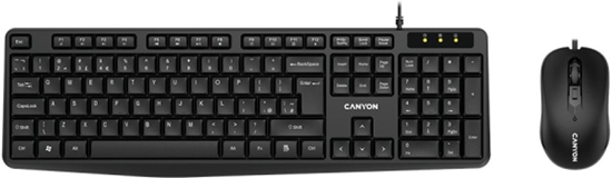 Изображение CANYON Zestaw klawiatura i mysz SET-1 EN Przewodowy Czarny