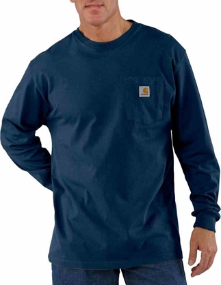 Изображение Carhartt Koszulka Carhartt Heavyweight pocket L/S Navy