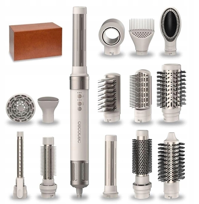 Attēls no Cecotec Bamba CeramicCare 14in1 AirGlam Champagne Wielofunkcyjna lokówka do wosów