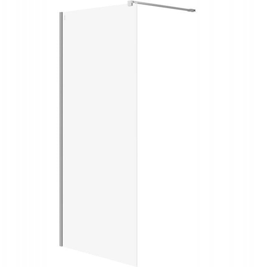 Picture of Cersanit (kabiny walk-in) Kabina prysznicowa walk-in MILLE chrom - (90x200) szko transparentne (S161-006)