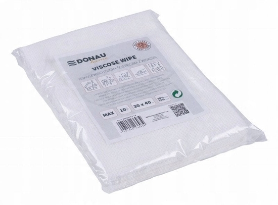 Picture of cierka DONAU HOME, z wiskoz 70%, skadana, max, 30x40cm, 10 szt., biaa