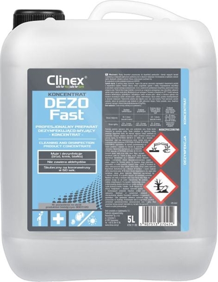 Picture of Clinex Clinex DezoFast - rodek do mycia i dezynfekcji, koncentrat - 5 l