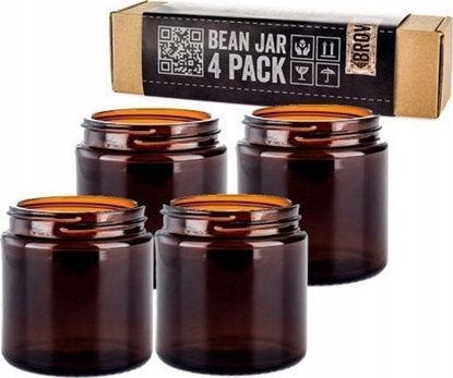 Attēls no Comandante Comandante Bean Jar Brown Glass - Brzowy soik na zmielon kaw - 4 sztuki