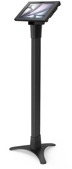 Picture of Compulocks iPad Air M2 & M3 11", Apex Enclosure Portable Floor Stand - Black - Gehause - tragbar - fur Tablett - verriegelbar - hochwertiges Aluminium, Metallrahmen - Schwarz - Bildschirmgrosse: 27.9 cm (11") - Montageschnittstelle: 100 x 100 mm - Bod