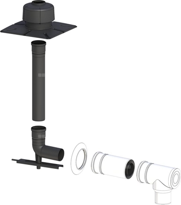 Picture of Concept Zestaw szachtowy 80/125 z trójnikiem rozszerzajcym 60/100 - 80/125 PP