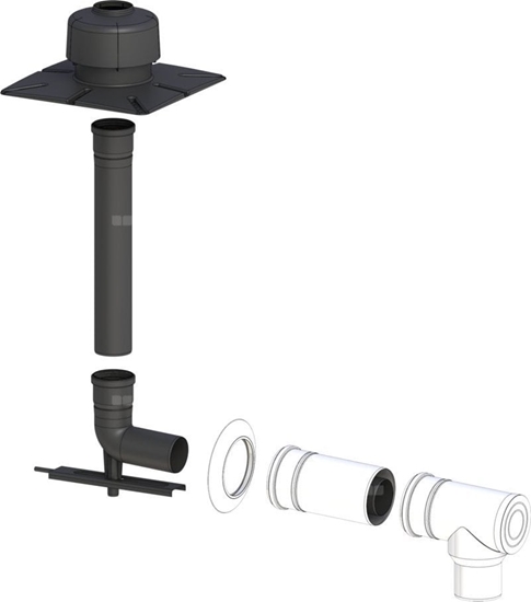 Picture of Concept Zestaw szachtowy 80/125 z trójnikiem rozszerzajcym 60/100 - 80/125 PP