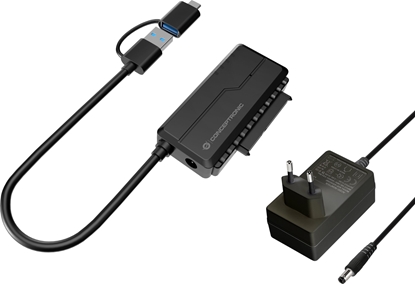 Picture of Conceptronic ABBY21B kabeļu spraudņu pāreja USB Type-A SATA 22-pin Melns