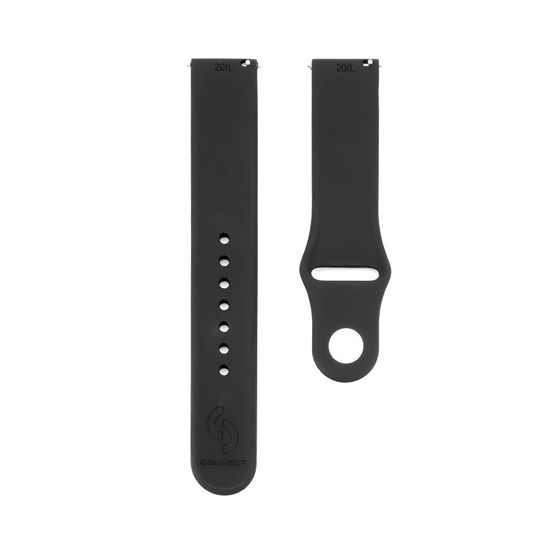 Picture of Connect 20mm Silicone Loop Watch Strap (S/M 110mm) Black