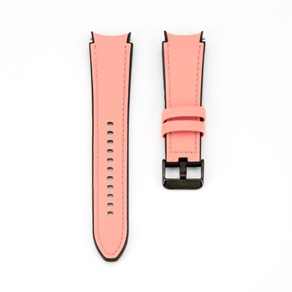 Picture of Connect 20mm Silicone Patch Leather Watch Strap (130mm M/L) Pink