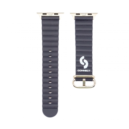 Изображение Connect Watch 42/44/45mm Marine leather Watch Strap Navy Blue