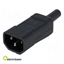 Picture of Connector: AC supply; plug; male; 10A; IEC 60320; C14 (E); straight