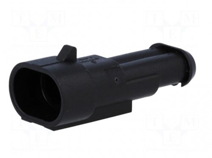 Picture of Connector: wire-wire; Superseal 1.5; plug; male; PIN: 2; IP67; 24VDC