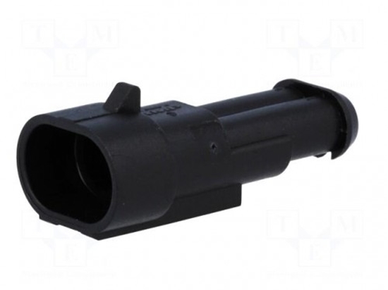 Picture of Connector: wire-wire; Superseal 1.5; plug; male; PIN: 2; IP67; 24VDC