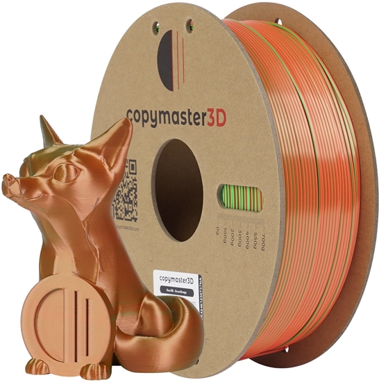 Picture of Copymaster3D Duo-Silk filament for 3D printer, 1.75 mm, green/orange